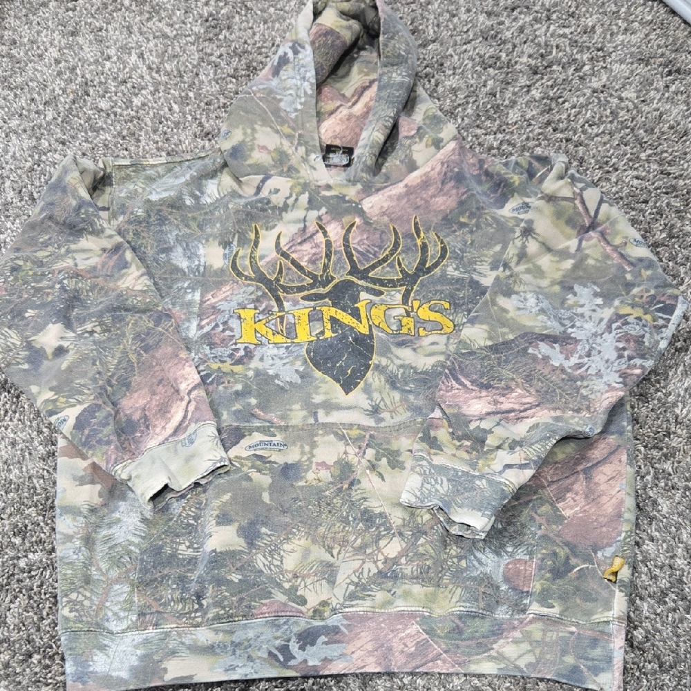 Men's REAL TREE Brown Hoodie And KINGS Camouflage Hoodie